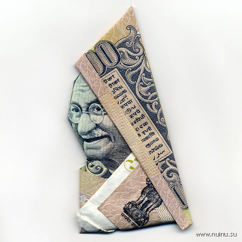 Оригами из денег. Часть 2: лица. (40 фото)