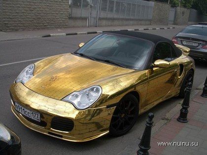 Золотые автомобили Porsche (14 фото)