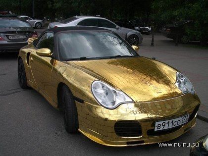Золотые автомобили Porsche (14 фото)