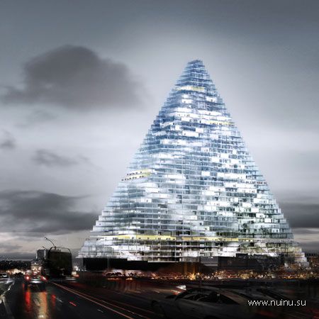 Башня-пирамида в Париже от Herzog & de Meuron (5 фото)